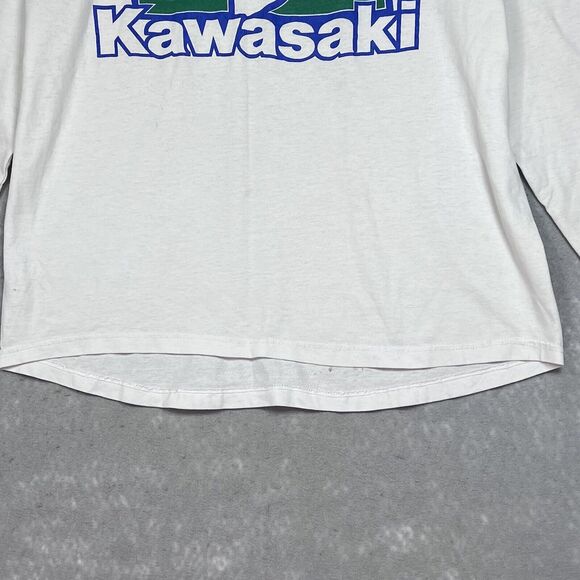 Vintage Kawasaki Motocross Shirt Racing Jersey Men Large AHRMA MX KX BMX 80s 90s - Picture 4 of 16